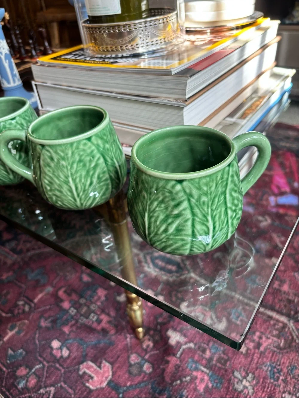 Set of 4 Sur La Table Cabbageware Mugs – Made in Portugal